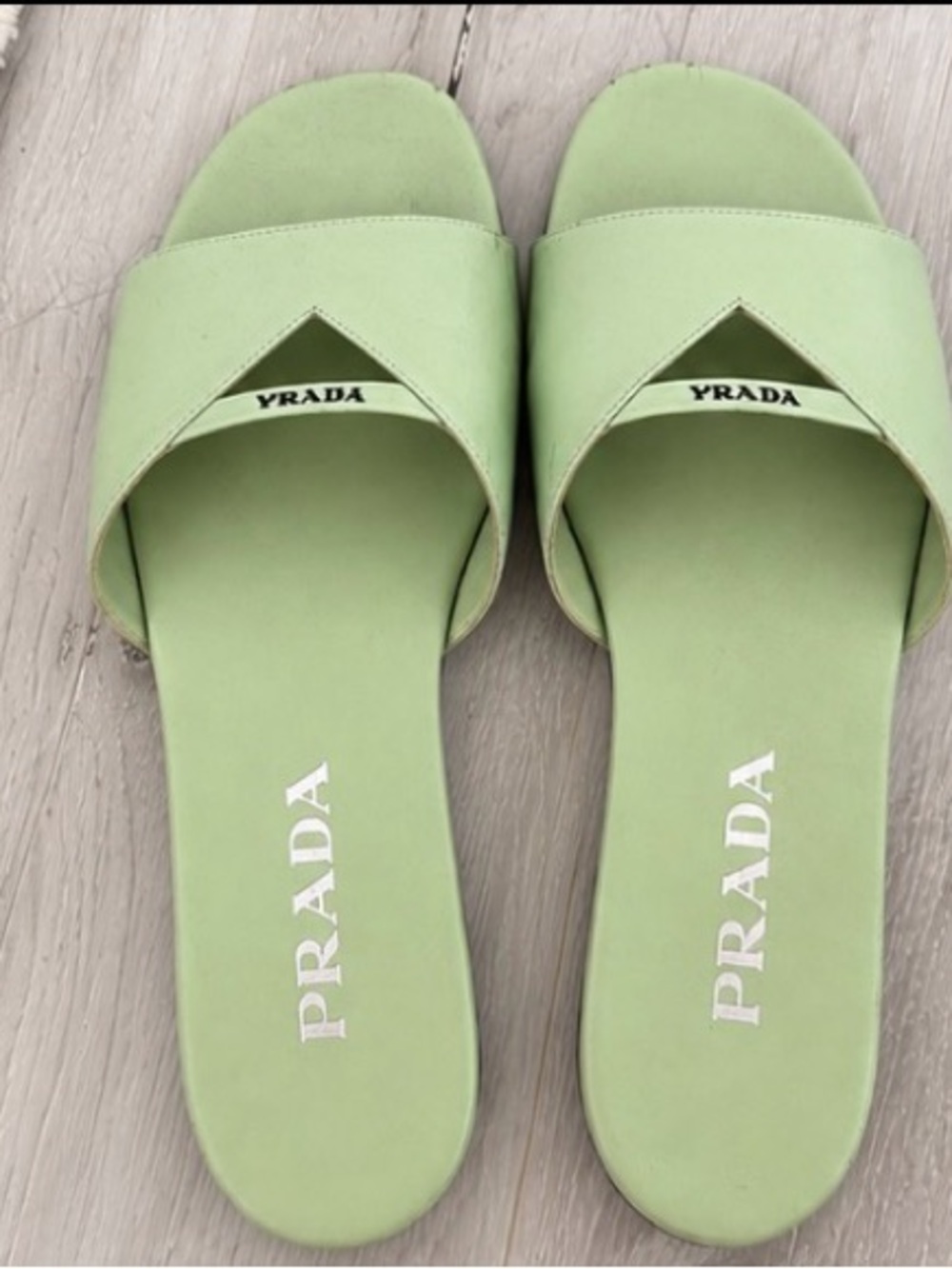 Prada Light Green Sandals